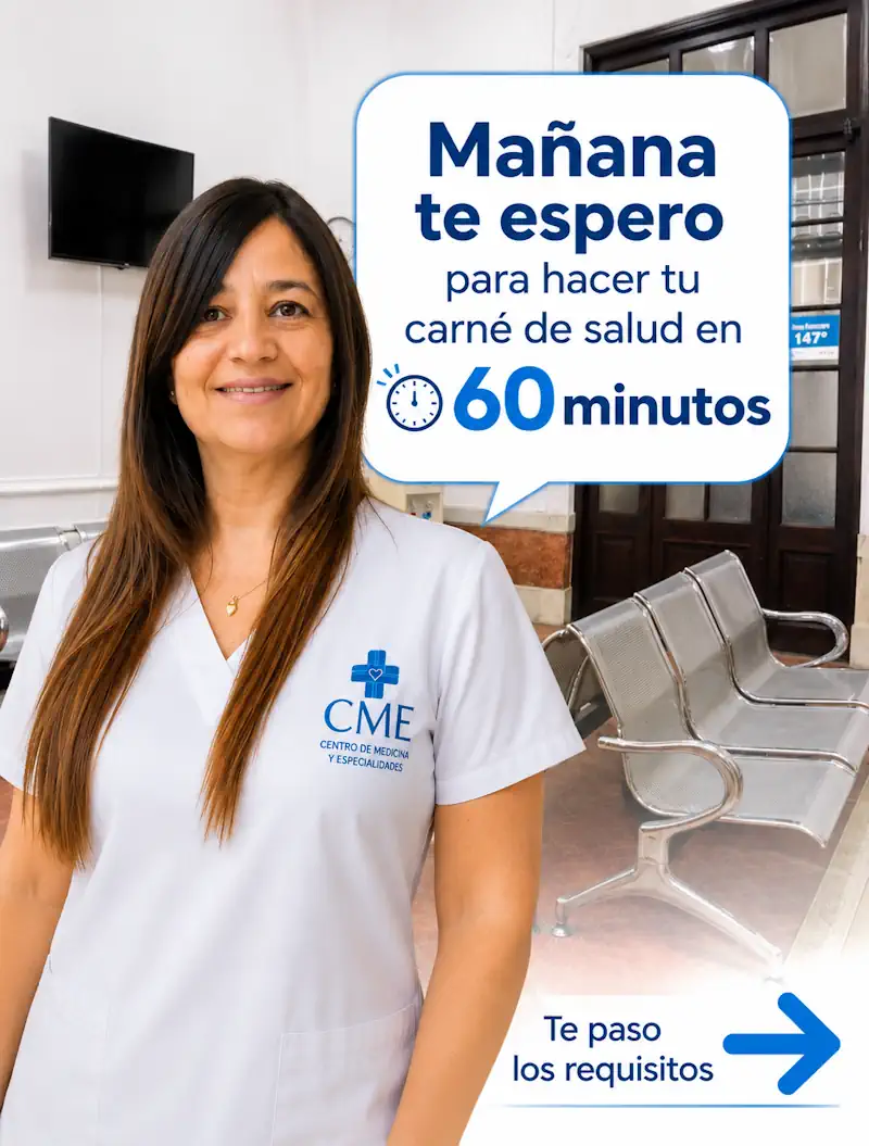 Mariana Rivero te espera para hacer el Carné de control en salud (ex carné de salud laboral) en 60 minutos